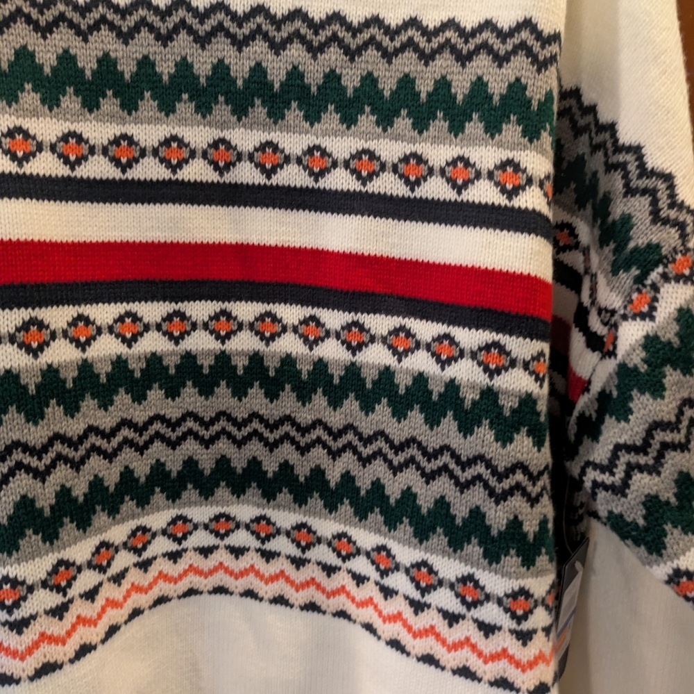 NWT TOMMY HILFIGER Fair Isle Crewneck Sweater - Picture 4 of 6